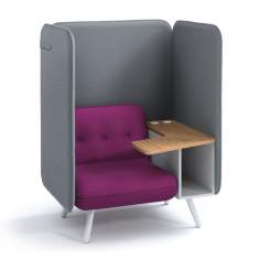 Loungesessel rosa Sessel mit Trennwand König + Neurath NET.WORK.PLACE ORGANIC
Sessel mit Tisch