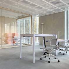 höhenverstellbarer Schreibtisch Büro Schreibtische Büromöbel Identi dinamica 4-Fuss Sitz-Stehtisch elektrisch verstellbar