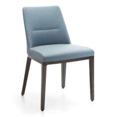 Stuhl blau Besucherstuhl Lounge Sessel Holzfüsse Loungesessel profim, Chic