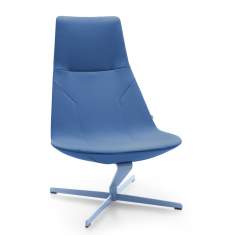 Lounge Sessel Büro Clubsessel Stoff blau Loungemöbel, profim, Chic Lounge