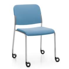 Besucherstühle auf Rollen Konferenzstühle blau Cafeteria Stühle profim, Zoo Besucherstuhl