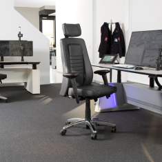 Ergonomischer Bürostuhl schwarz Bürodrehstuhl ergonomisch Büro, BMA-Ergonomics, axia focus 24/7