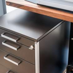 Bürocontainer kleiner Büroschrank abschließbar Bürocaddy grau Embru, eQ Korpus