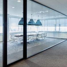 Raumhöhe Trennwände Büro Raumteiler Glas Glastrennwand Uniska Akustik Doppelverglassung IQ Structural