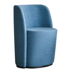 Loungesessel blau Stoff gepolstert Lounge Sessel Palau Aril