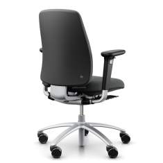 Bürostuhl ergonomisch Bürodrehstuhl grau mit Armlehnen Drehstuhl Büro Flokk RH Logic 200 Silver