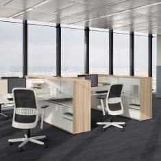 Bürotisch Raumteiler Schrank Regalschrank mit Türen Schreibtische Büro Büroregal Arbeitsplatz, Bene, CUBE_S