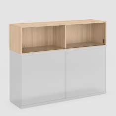 Sideboard Holz Schrank Büro Schiebetürschrank Bene CUBE_S Box