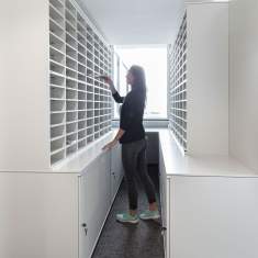 modulares Bürocontainer-System Büro Schrank weiss Aktenschränke Sideboard Bene K2 Stauraum