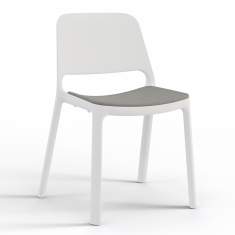 Besucherstuhl Kunststoff Besucherstühle weiss Stuhl Cafeteria Viasit Sounio Outdoor-Stuhl
