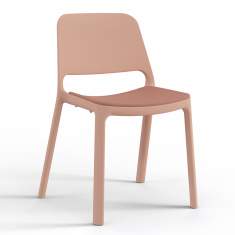 Besucherstuhl Kunststoff Besucherstühle rosa Stuhl Cafeteria Viasit Sounio Outdoor-Stuhl