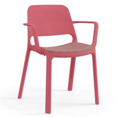 Besucherstuhl Kunststoff Besucherstühle rot Stuhl Cafeteria Viasit Sounio Outdoor-Stuhl