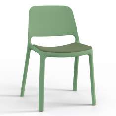 Besucherstuhl Kunststoff Besucherstühle grün Stuhl Cafeteria Viasit Sounio Outdoor-Stuhl