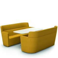 Loungemöbel Loungesofa Sofa gelb Büro Lounge Möbel, Bene, PARCS Wing Sofa