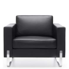 Büro Clubsessel schwarz Leder Design Loungemöbel  profim, myTurn Sessel