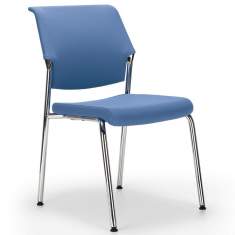 Besucherstuhl blau Besucherstühle Stoff Konferenzstuhl 4fuß Konferenzstühle, HAWORTH, Comforto 59