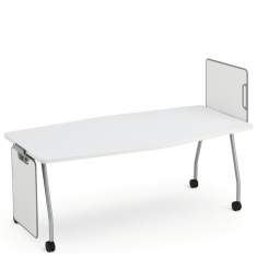 Weißer Schreibtisch auf Rollen Büro kleine Schreibtische mobil, Steelcase, Verb