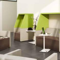 Möbel für Warte und Empfangsbereiche | Loungesofa, König + Neurath, Akustikelement NET.WORK.PLACE PHONEBOX