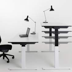 Weißer Schreibtisch höhenverstellbar Büromöbel ergonomische Schreibtische weiß  Zurbuchen, Arbeitsplatzsysteme