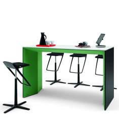 Kleiner Schreibtisch grün  | grüne Schreibtische mit Steckdosen | moderne Büromöbel WINI, WINEA PLUS