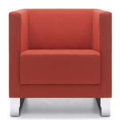 Clubsessel rot Loungemöbel Büro Loungesessel Design, profim, Vancouver Lite - Sessel