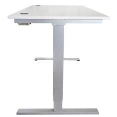 Höhenverstellbarer Schreibtisch weiß Ergonomie Büro Schreibtische ergonomisch, Sara, Smart - T-Fuss - Sitz-Stehhtisch