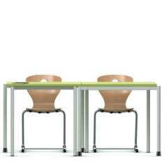 Höhenverstellbarer Schreibtisch Holz, mitwachsender Schultisch, Schreibtisch Kinder Seminartisch klein VS, LiteTable-AL