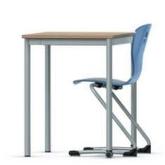Höhenverstellbarer Schreibtisch Holz, mitwachsender Schultisch, Schreibtisch Kinder Seminartisch klein, VS, LiteTable-AL
