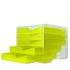 Schubladensysteme | Tischaufsätze/Papier- und CD-Ablagen, styro, styroswingbox NEONline