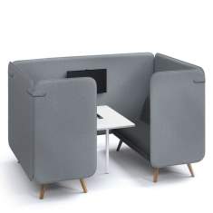 Lounge Möbel Büro grau Loungesofa Design, König + Neurath, NET.WORK.PLACE ORGANIC