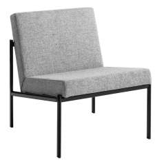 Clubsessel grau Stoff Loungesessel Design Loungemöbel,, Artek, Kiki Lounge Chair