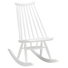 Design Holzstuhl weiß Loungestuhl Design Loungemöbel Artek, Mademoiselle Rocking Chair