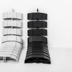 Untertischkannal schwarz weiß aus Kunstoff EVOline WireLane