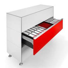 Büroschränke modular Büroschrank grau Büromöbel Schränke Registraturschrank WINI, WINEA MATRIX