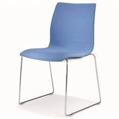 Besucherstuhl blau Besucherstühle mit Kuffengestell Konferenzstuhl gepolstert Konferenzstühle Stapelstuhl Kusch+Co 2120 uni_verso