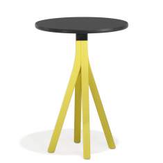 Designer Beistelltisch gelb Beistelltische Holz Runde Tischplatte Kusch+Co 3000 NJORD