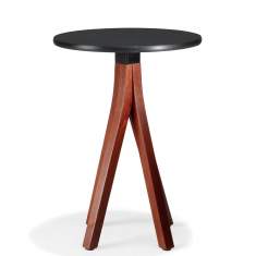 Designer Beistelltisch schwarz Beistelltische Holz Runde Tischplatte Kusch+Co 3000 NJORD