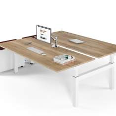 Elektrisch höhenverstellbarer Schreibtisch weiß Schreibtische Holz Assmann Büromöbel Canvaro Compact Schreibtischsystem
höhenverstellbar
Doppelarbeitsplatz