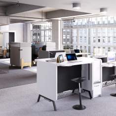 manuell höhenverstellbarer Schreibtisch ergonomische Schreibtische weiss Mikomas Stand Up
Doppelarbeitsplatz
höhenverstellbar