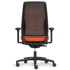 König Neurath Bürostuhl ergonomisch Bürostühle kaufen Drehstuhl mit Netzgewebe schwarz orange, König + Neurath, OKAY.III Drehstuhl