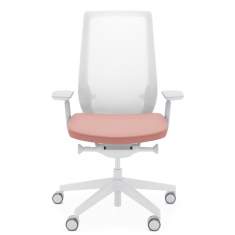Drehstuhl weiss rosig Bürostuhl Design Bürostühle mit Armlehnen Netzgewebe Profim AccisPro