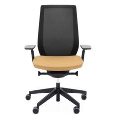 Drehstuhl schwarz gelb Bürostuhl Design Bürostühle mit Armlehnen Netzgewebe Profim AccisPro