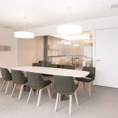 Planung Moderne Bürogestaltung, Moderne Büroeinrichtung, Gehri Walliser Kantonalbank, Pont-du-Rhône
