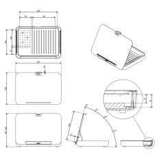 technisches Bild Dataflex Addit Bento® ergonomische Toolbox 900