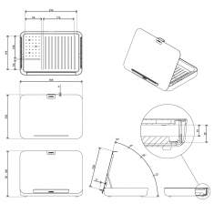 technisches Bild Dataflex Addit Bento® ergonomische Toolbox 903