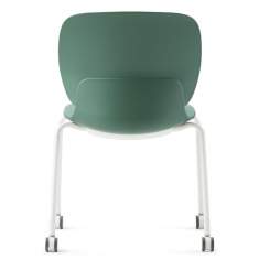 Besucherstuhl Kunststoff Besucherstühle mit Rollen Konferenzstuhl Kantinen grün Haworth Maari