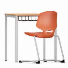 Schreibtisch Schulungstisch Schülertisch mit Rundrohrbeinen VS EcoTable-Q
