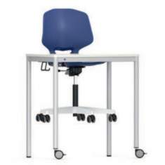 Schreibtisch Schulungstisch Schülertisch mit Rundrohrbeinen VS EcoTable-Q