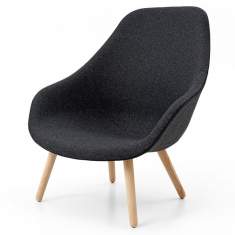 Loungesessel schwarz Sessel Lounge Holz HAY About A Lounge Chair AAL