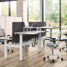 Tisch-Organisations/Trennwandsysteme Schreibtischaufsatz, Steelcase, Akustik Rückwand Divisio Frameless Screen
